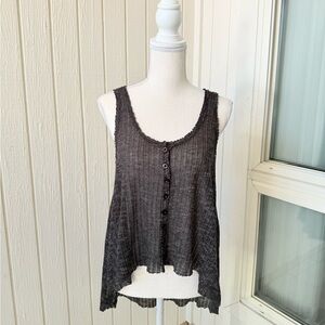 NWT Millau Black Woven Knit Tank Top Size Small
